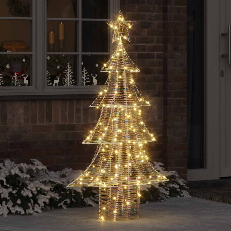 VidaXL Albero di Natale con 160 LED bianco caldo cappello da 150 cm