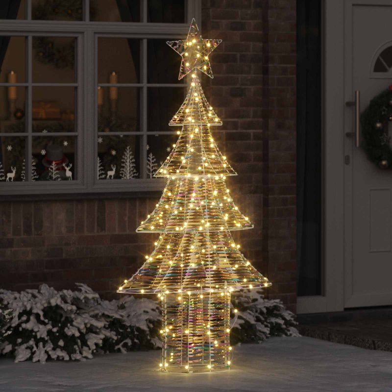 VidaXL Albero di Natale con 240 LED bianco caldo cappello da 181 cm