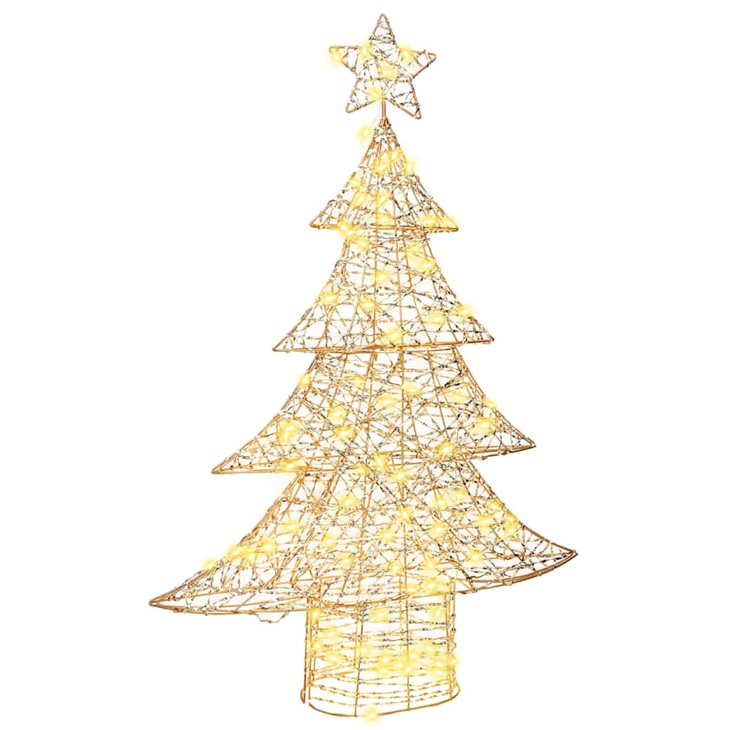 VidaXL Albero di Natale con 120 LED bianco caldo cappello da 120,5 cm