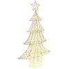 VidaXL Albero di Natale con 160 LED bianco caldo cappello da 151 cm