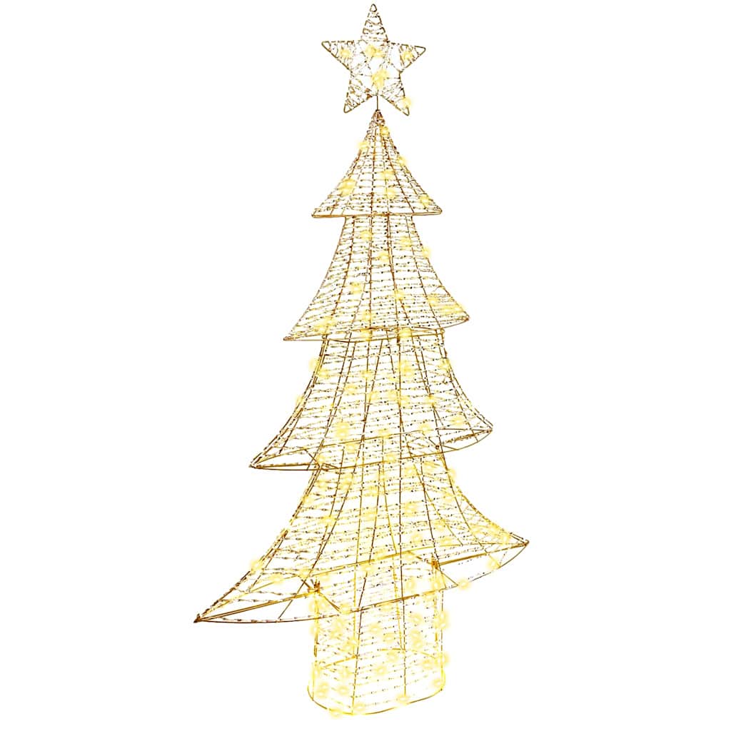 VidaXL Albero di Natale con 160 LED bianco caldo cappello da 151 cm