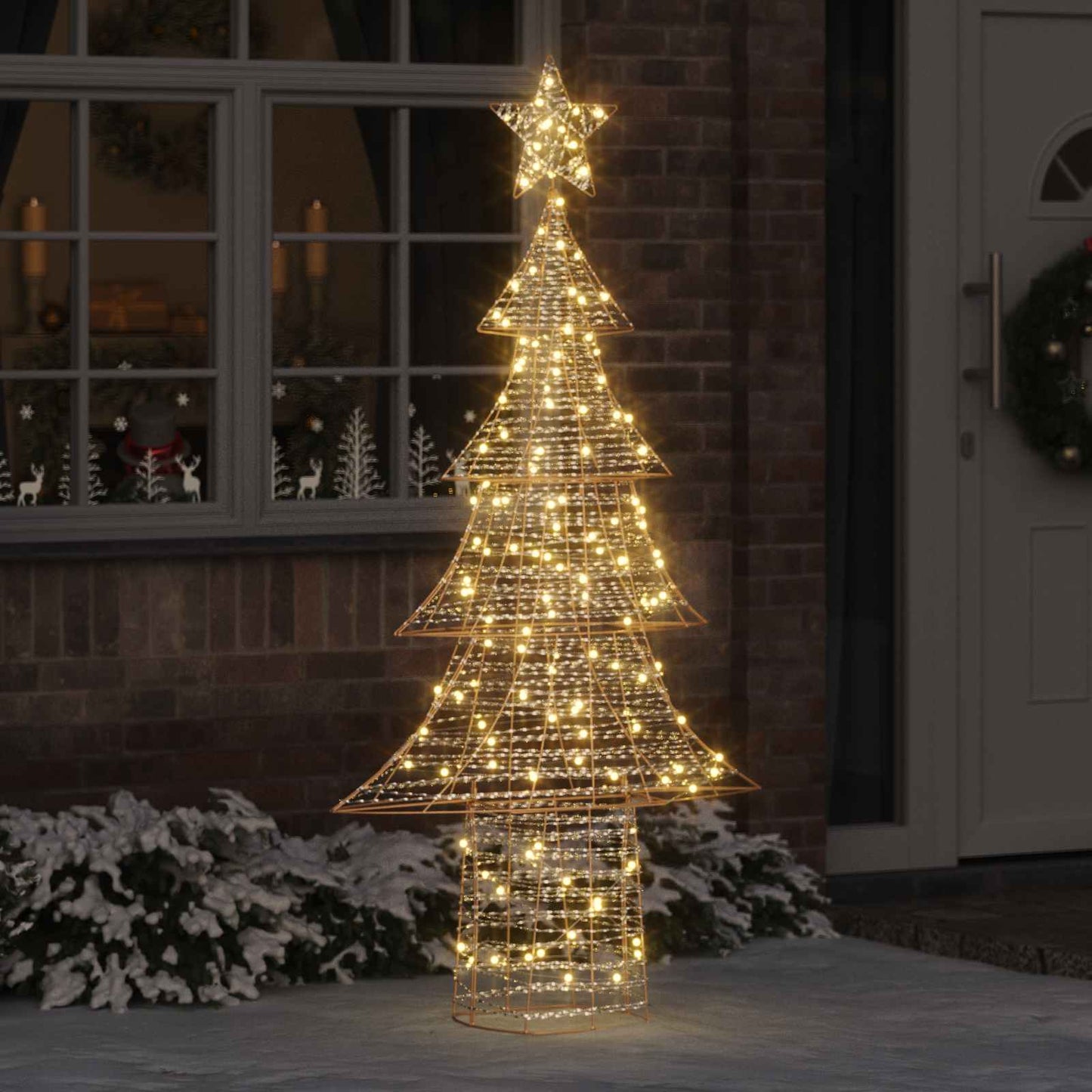 VidaXL Albero di Natale con 240 LED bianco caldo cappello da 181 cm