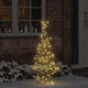 Vidaxl kerstboom met 120 led warmwit 150 cm rattan