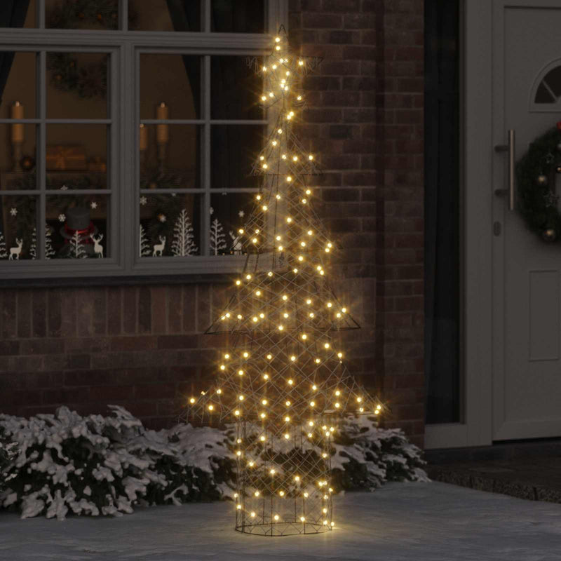 VidaXL Árbol de Navidad con 240 LED blanco cálido 180 cm ratán