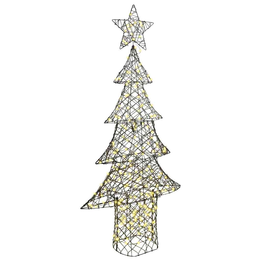 VidaXL Árbol de Navidad con 240 LED blanco cálido 180 cm ratán