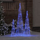 Vidaxl kerstboom met 90 led 3 pcs blauw 20 x 20 x 80 cm acryl