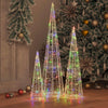 Vidaxx Árbol de Navidad con 90 LED 3 piezas multicolor 20 x 20 x 80 cm acrílico
