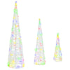 Vidaxx Árbol de Navidad con 90 LED 3 piezas multicolor 20 x 20 x 80 cm acrílico