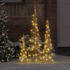 VidaXL Albero di Natale con 90 LED 3 pz bianco caldo tappo 20 x 20 x 80 cm