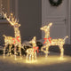 Vidaxl rendier familie met 300 led 3 pcs warmwit 67 x 26 x 127 cm pet