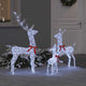 Vidaxl rendierfamilie met 300 led 3 pcs koudwit 68 x 26 x 127 cm stof