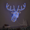 Vidaxl hertenkop met 140 led blauw 68 x 36,5 x 62,5 cm acryl