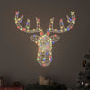 Vidaxl hertenkop met 140 led kleurrijk 68 x 36,5 x 62,5 cm acryl