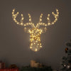 Slitta trainata da renne VidaXL con 140 LED bianco caldo 68 x 36,5 x 62,5 cm tappo