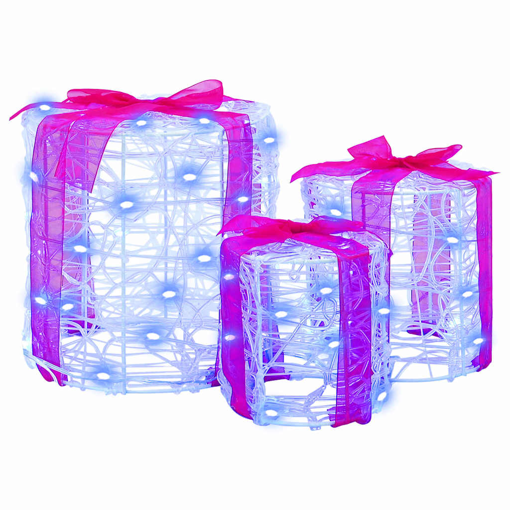 Decorazione Vidaxx per confezione regalo 3 pezzi blu 20 x 20 x 21 cm in acrilico