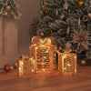 Confezione regalo Vidaxxl decorazione 3 pezzi bianco caldo 20 x 20 x 20 cm animale domestico