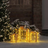 Confezione regalo Vidaxxl con 60 LED 3 pz bianco caldo tappo 20 x 20 x 20 cm