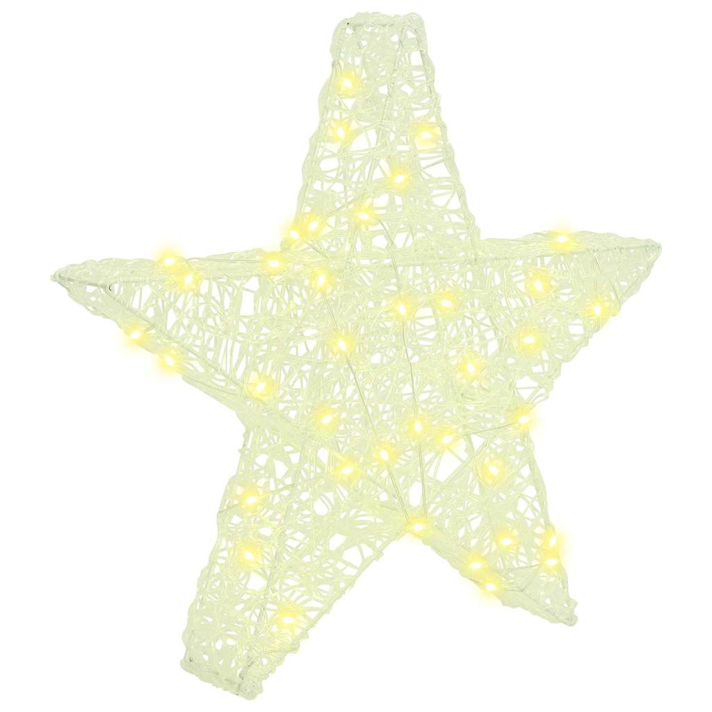 VidaXL Stella 3D con 50 LED bianco caldo 55 x 53,5 x 10 cm acrilico