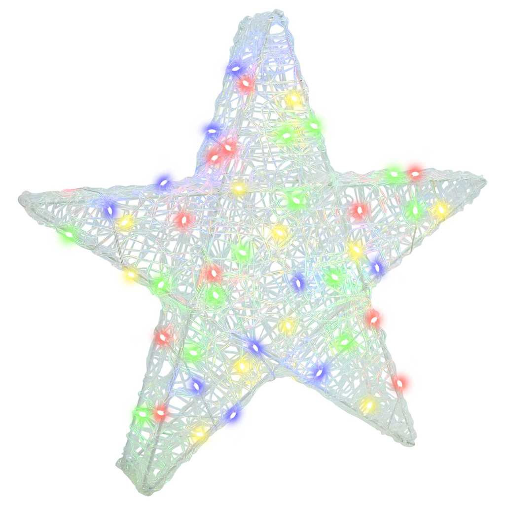 VidaXL Stella 3D con 50 LED multicolore 55 x 53,5 x 10 cm in acrilico