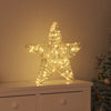 Vidaxl 3d ster met 50 led warmwit 55 x 52.5 x 9 cm rattan