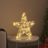 Vidaxl 3d ster met 50 led warmwit 55 x 52.5 x 9 cm rattan