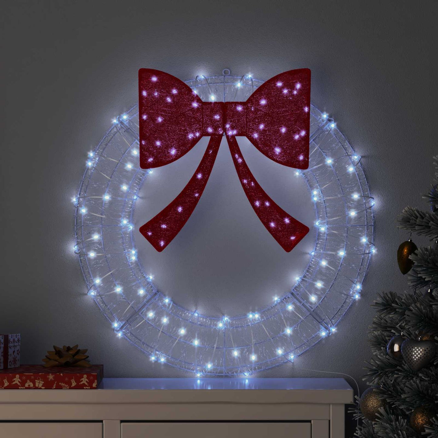 Corona vidaxx con 60 LED blanco frío 76 x 76 x 8,5 cm acrílico