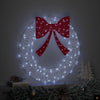 Vidaxl krans met 60 led koudwit 76 x 76 x 8,5 cm acryl
