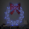 Vidaxl krans met 80 led blauw 92 x 92 x 9,5 cm acryl