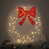 Vidaxl krans met 80 led warmwit 91 x 91 x 9 cm pet