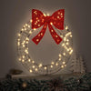Vidaxl krans met 60 led warmwit 76 x 76 x 8 cm rattan