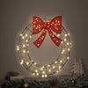 Vidaxl krans met 80 led warmwit 91 x 91 x 9 cm rattan