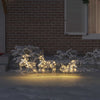 Renna LED VidaXL con 60 LED, 3 pezzi, cappuccio bianco caldo