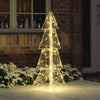 VidaXL Árbol de Navidad con 100 LED blanco cálido 120 cm acrílico