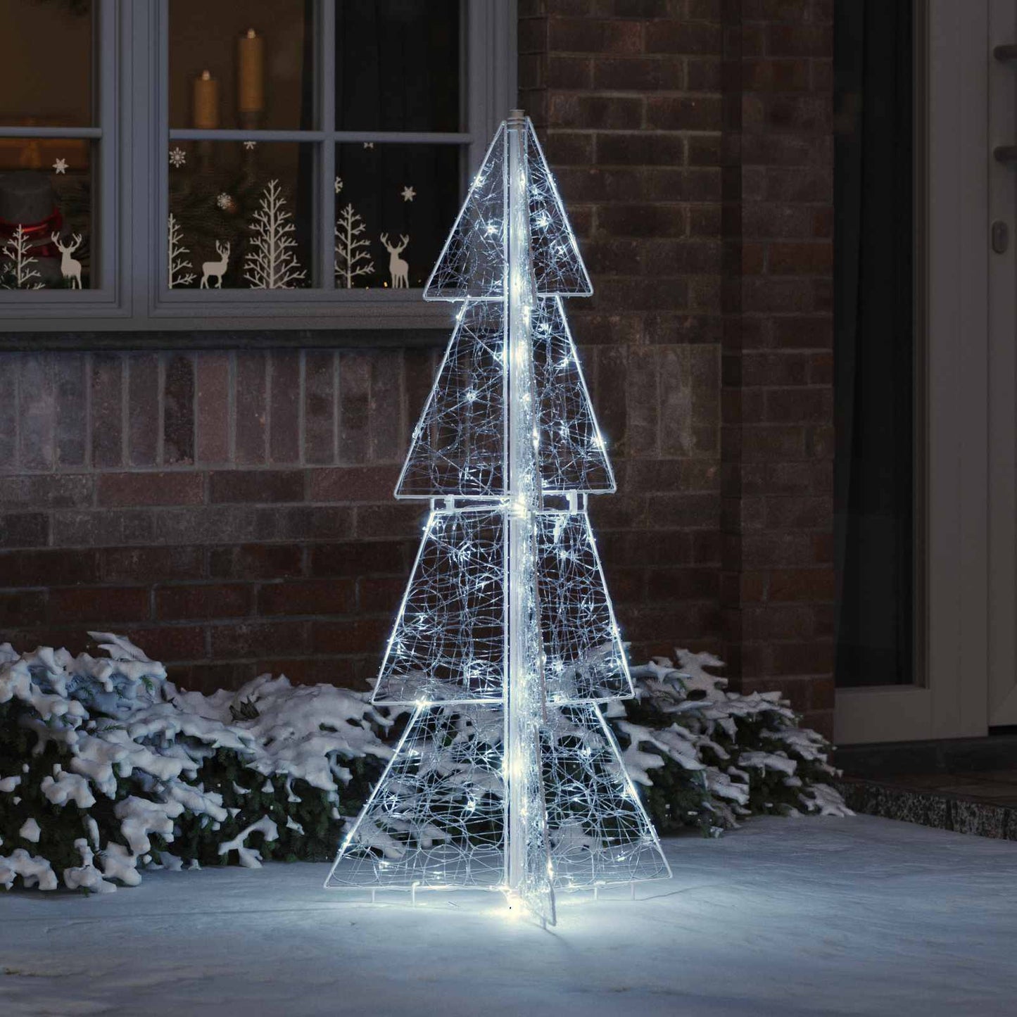 Albero di Natale Vidaxx con 100 LED bianco freddo 120 cm in acrilico