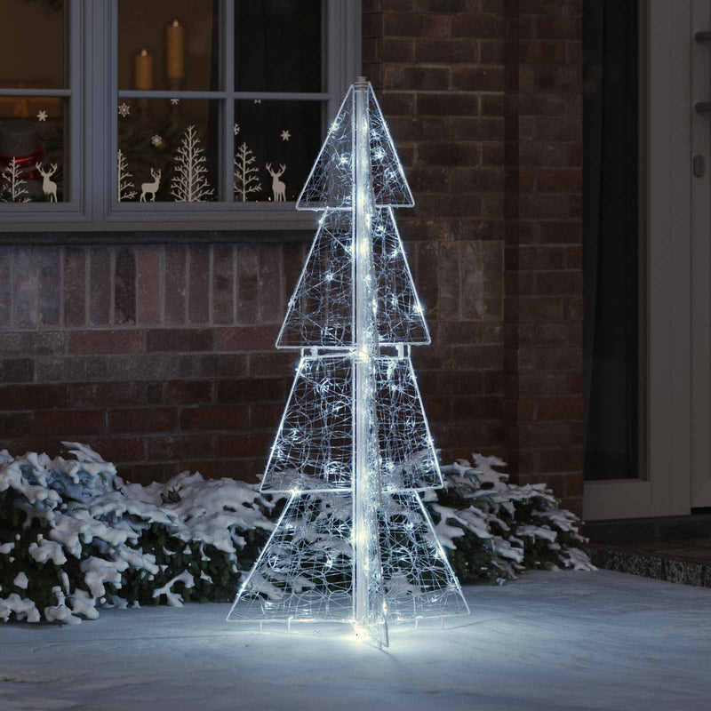 Albero di Natale Vidaxx con 100 LED bianco freddo 120 cm in acrilico