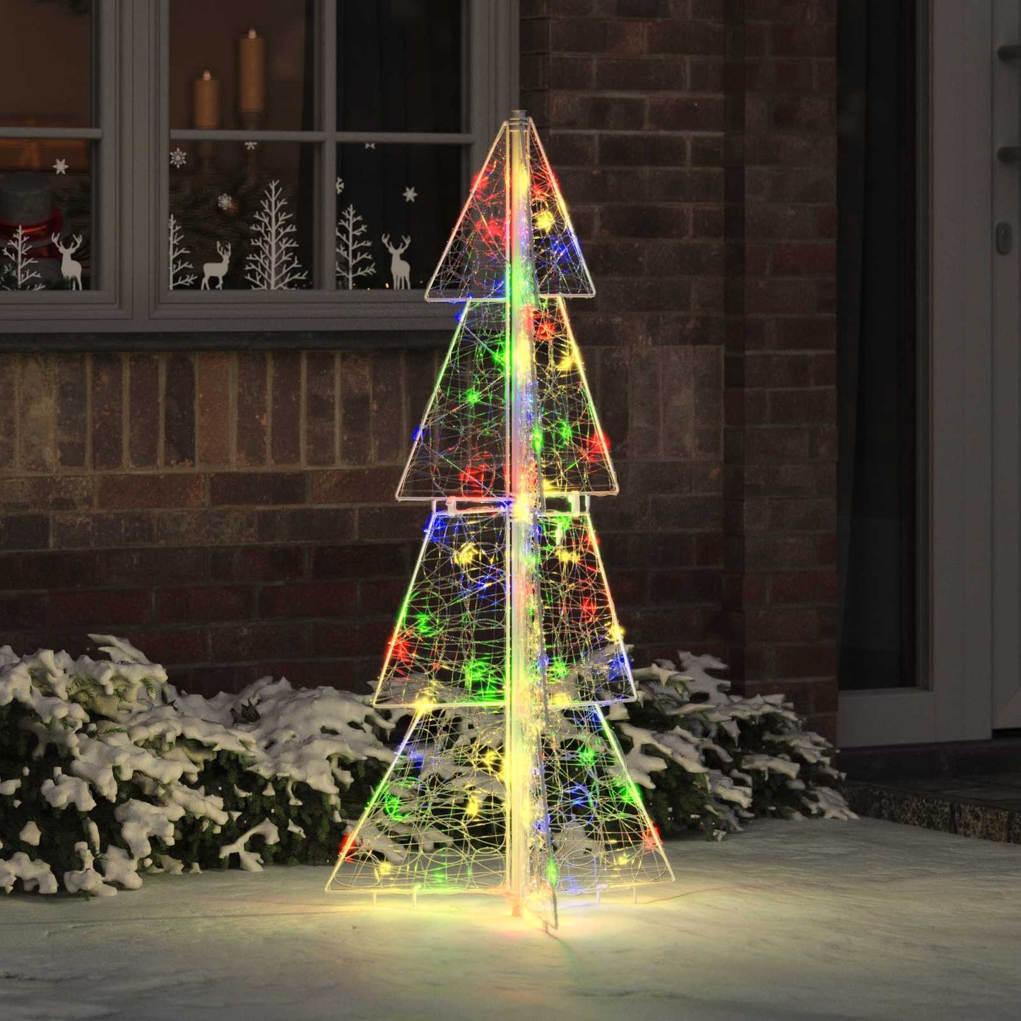 VidaXL Albero di Natale con 100 LED multicolori in acrilico da 120 cm