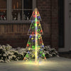 VidaXL Árbol de Navidad con 100 LED multicolor 120 cm acrílico