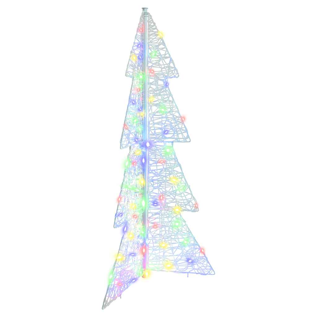 VidaXL Albero di Natale con 100 LED multicolori in acrilico da 120 cm
