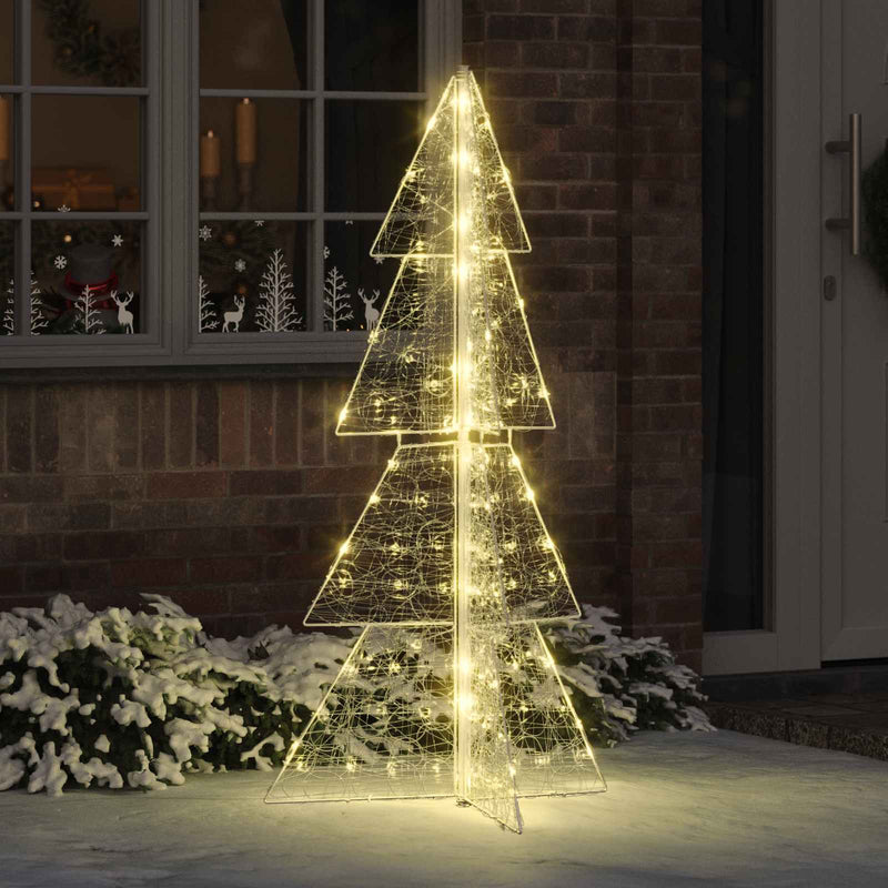 Vidaxx Árbol de Navidad con 160 LED blanco cálido 150 cm acrílico