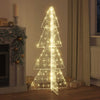 Vidaxx Árbol de Navidad con 160 LED blanco cálido 150 cm acrílico
