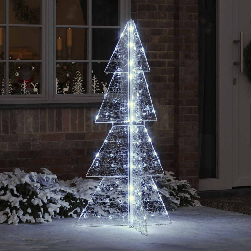VidaXL Árbol de Navidad con 160 LED blanco frío 150 cm acrílico