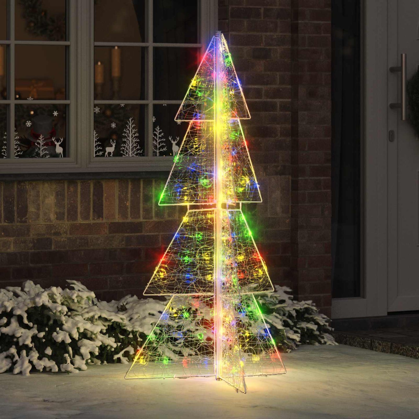VidaXL Albero di Natale con 160 LED multicolori da 150 cm in acrilico