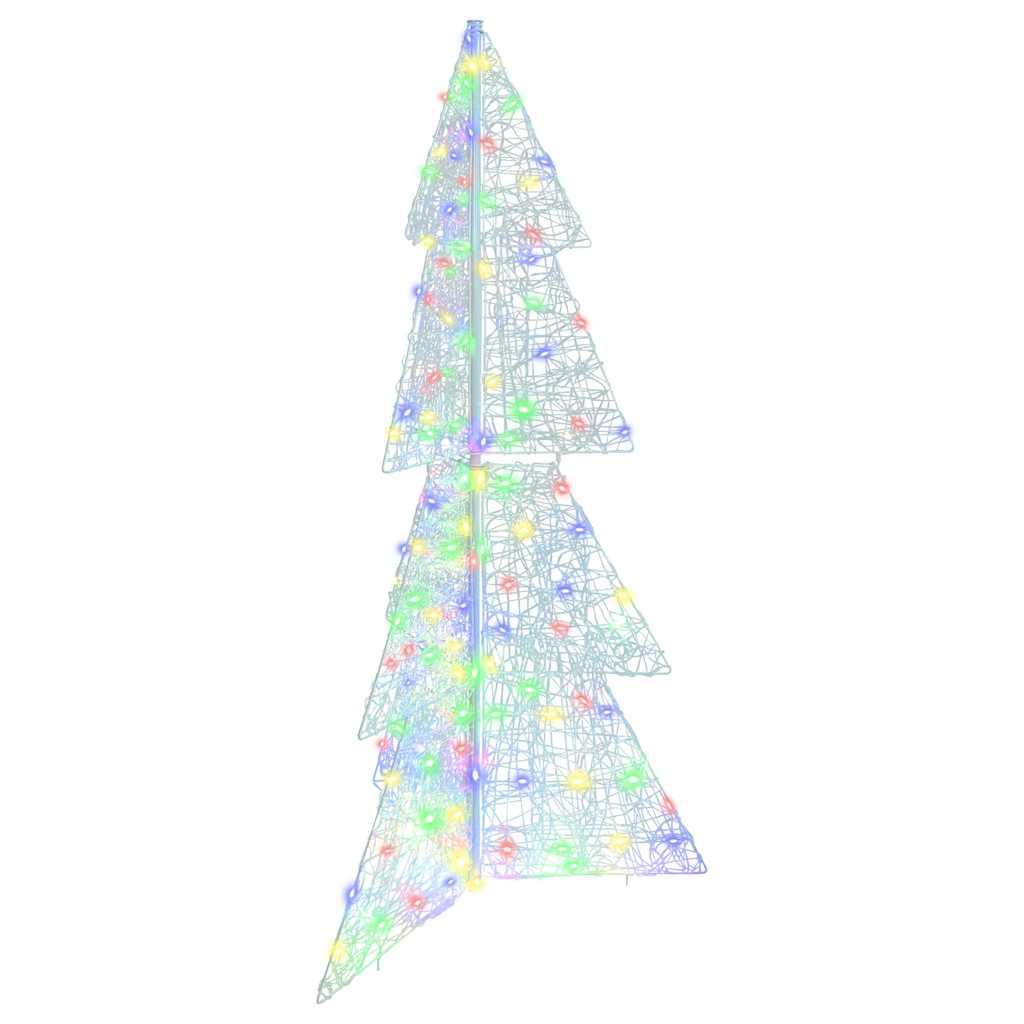 VidaXL Albero di Natale con 160 LED multicolori da 150 cm in acrilico