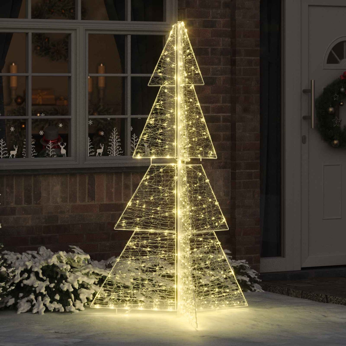 Vidaxl kerstboom met 240 led warmwit 180 cm acryl
