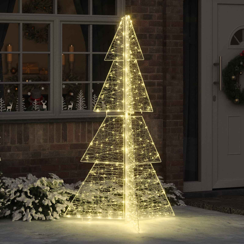 VidaXL Árbol de Navidad con 240 LED blanco cálido 180 cm acrílico