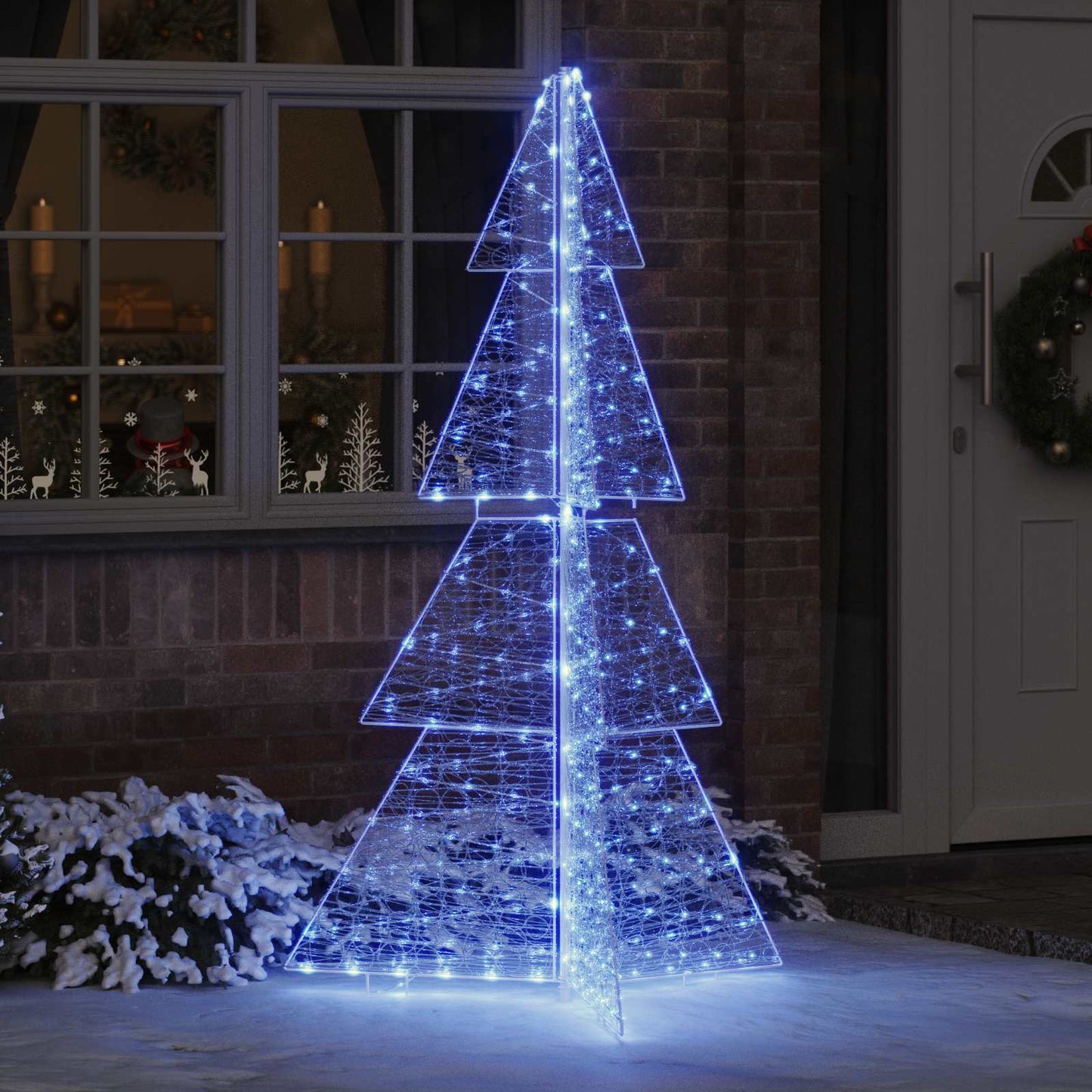 VidaXL Albero di Natale con 240 LED blu 180 cm in acrilico