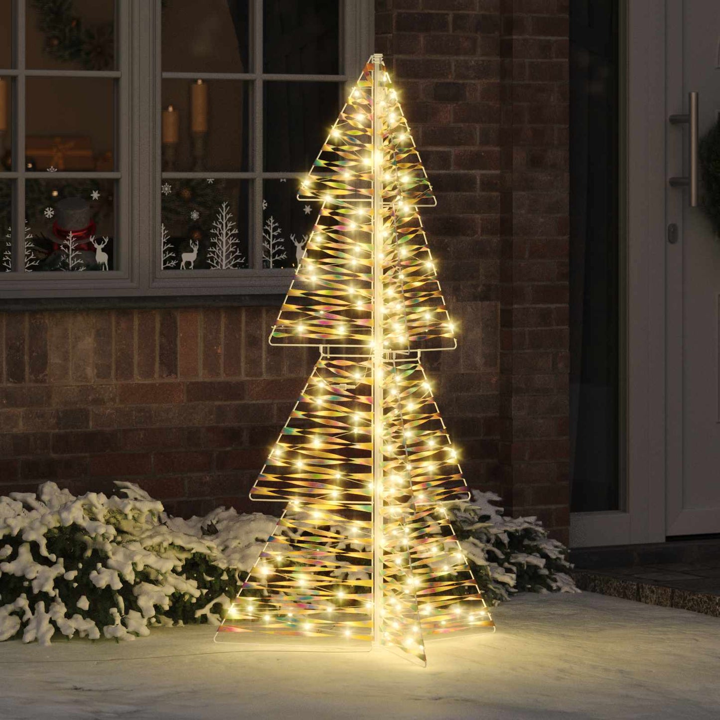 VidaXL Árbol de Navidad con 160 LED blanco cálido casquillo de 150 cm