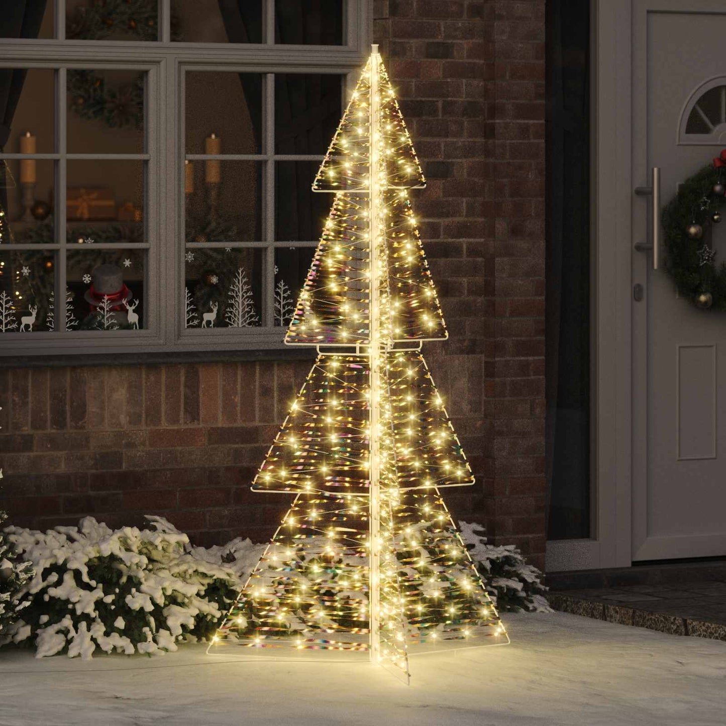 VidaXL Albero di Natale con 240 LED bianco caldo cappello da 180 cm