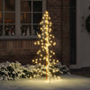 VidaXL Árbol de Navidad con 160 LED blanco cálido casquillo de 150 cm