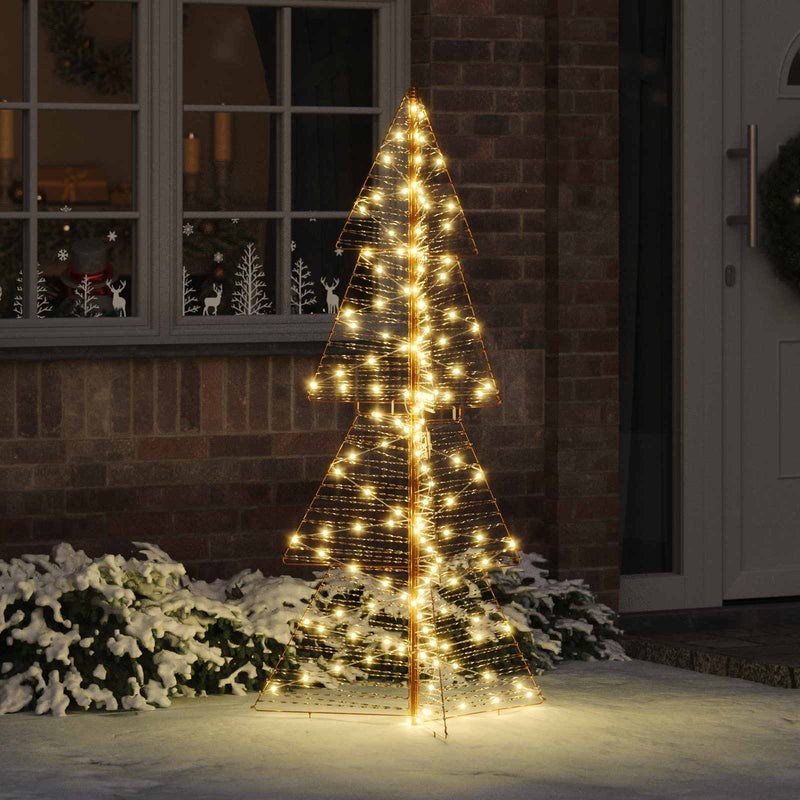VidaXL Árbol de Navidad con 160 LED blanco cálido casquillo de 150 cm